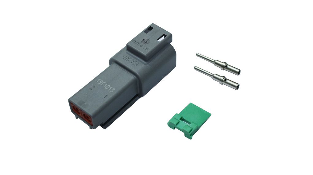 TE Connectivity, DT Automotive Connector Plug 2 Way, Wire Termination DT04-2P-KIT