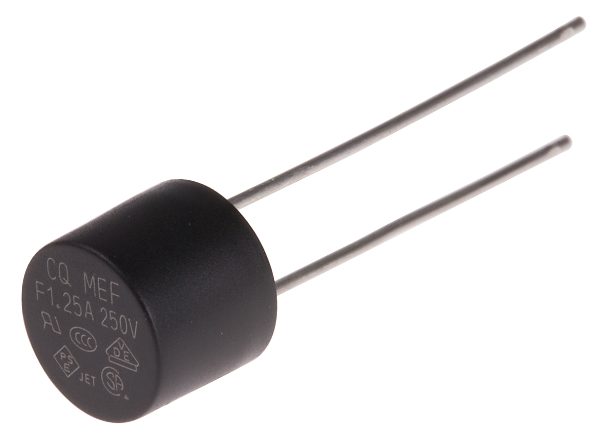 RS PRO PC Board Non Resettable Fuse, Radial 1.25A, 250V ac