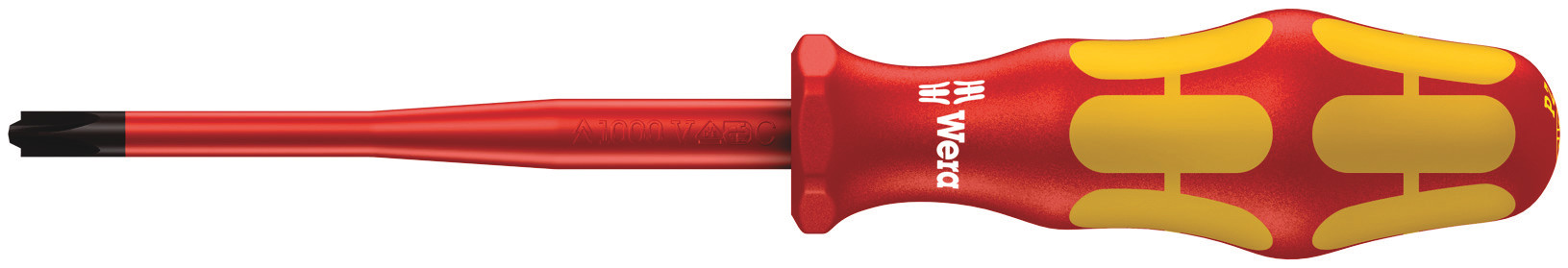 Wera Pozidriv Insulated Screwdriver, PZ2 Tip, 100 mm Blade, VDE/1000V, 198 mm Overall