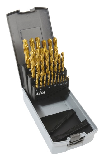 SAM 25-Piece Twist Drill Bit Set for Metal, 13mm Max, 1mm Min