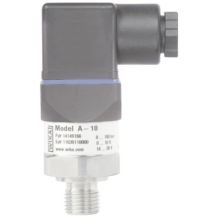 WIKA A-10 Series Pressure Sensor, 0bar Min, 60bar Max, Current (2-Wire) Output, Gauge Reading
