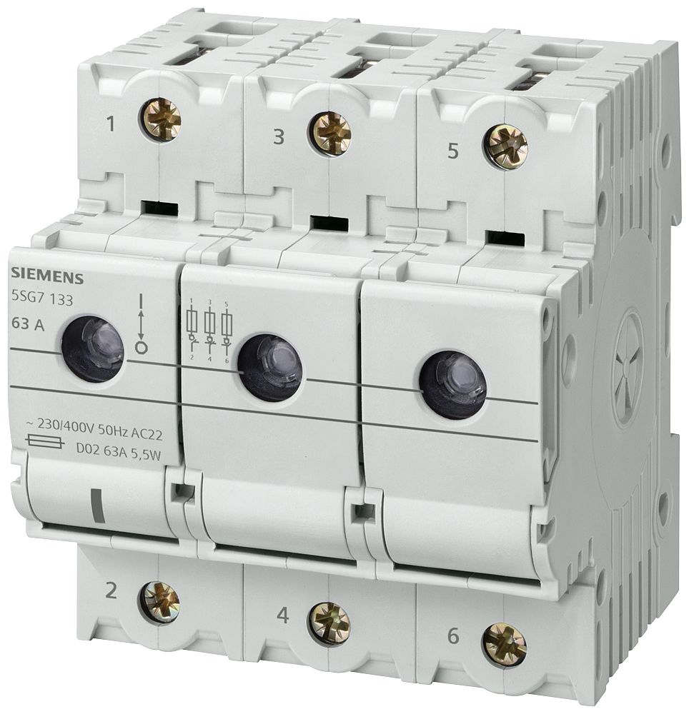 Siemens Fuse Switch Disconnector, 3 Pole, 25A Max Current