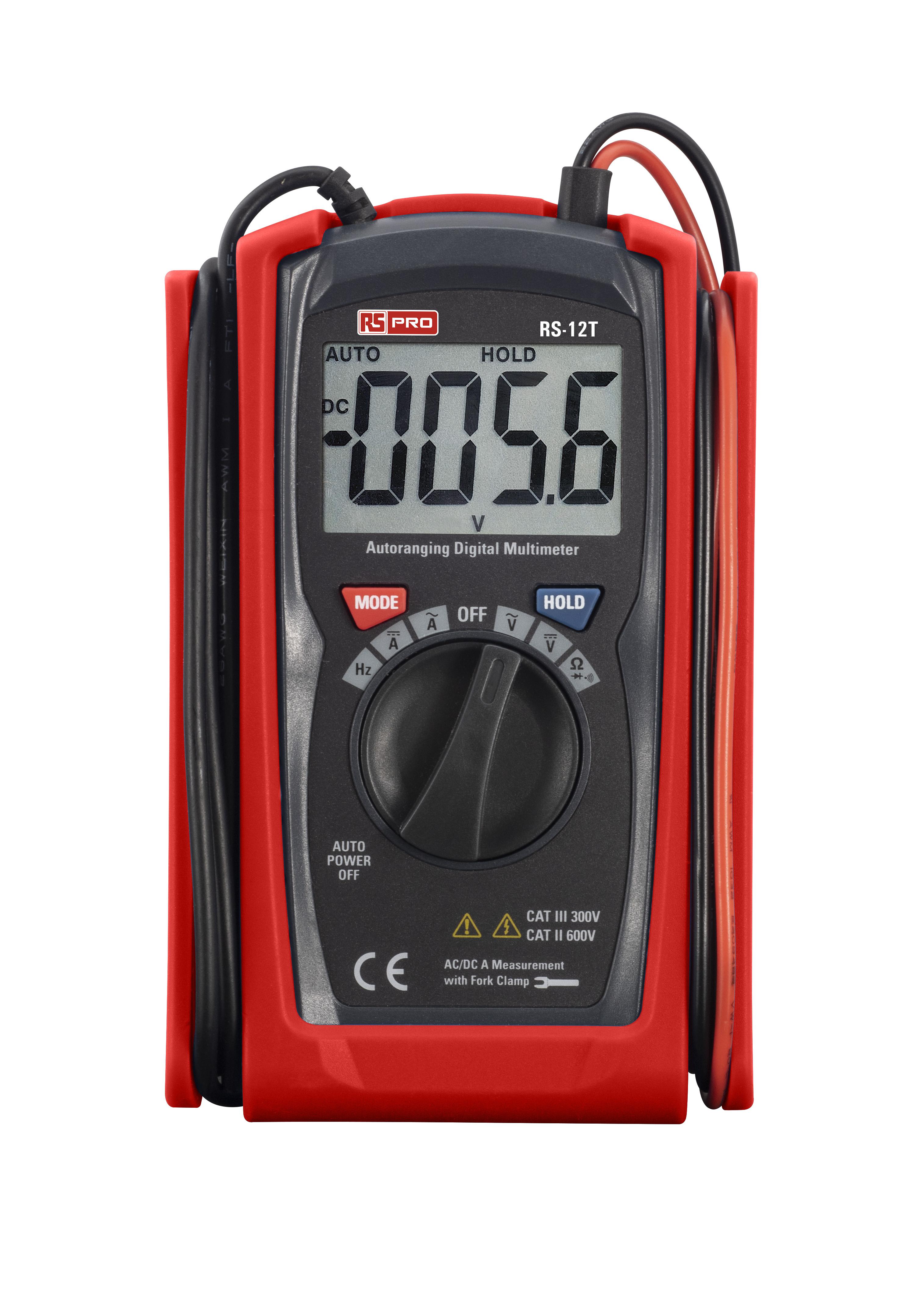 RS PRO Handheld Digital Multimeter, True RMS, 100A ac Max, 100A dc Max, 600V ac Max - RS Calibrated