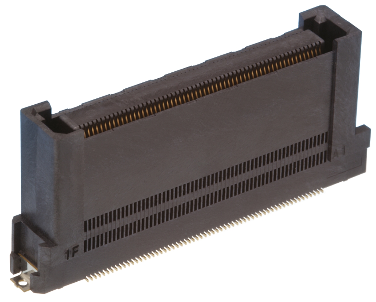Hirose FunctionMAX FX20 Series Straight Surface Mount PCB Socket, 100-Contact, 2-Row, 0.5mm Pitch, Solder Termination