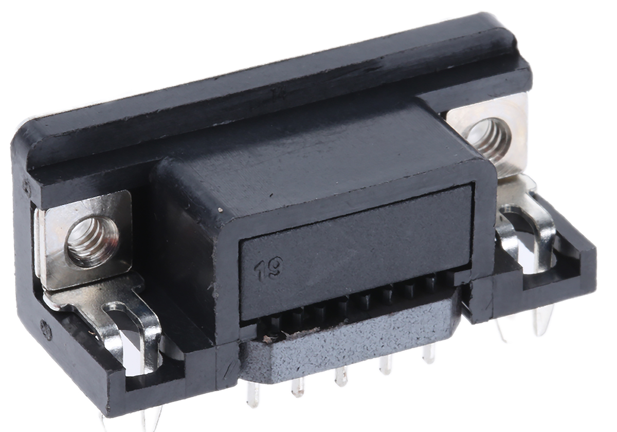 ASSMANN WSW A-DF 9 Way Right Angle Through Hole D-sub Connector Socket, 2.77mm Pitch