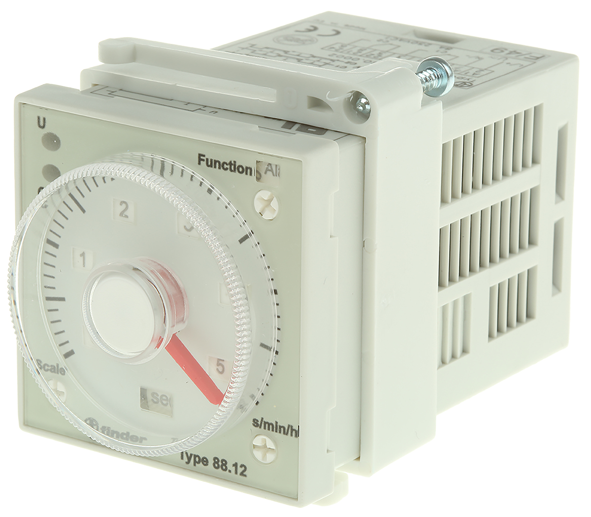 Finder 88 Series Series Panel Mount Timer Relay, 24 → 230V ac/dc, 2-Contact, 0.05-10 min, 0.05-10h, DPDT