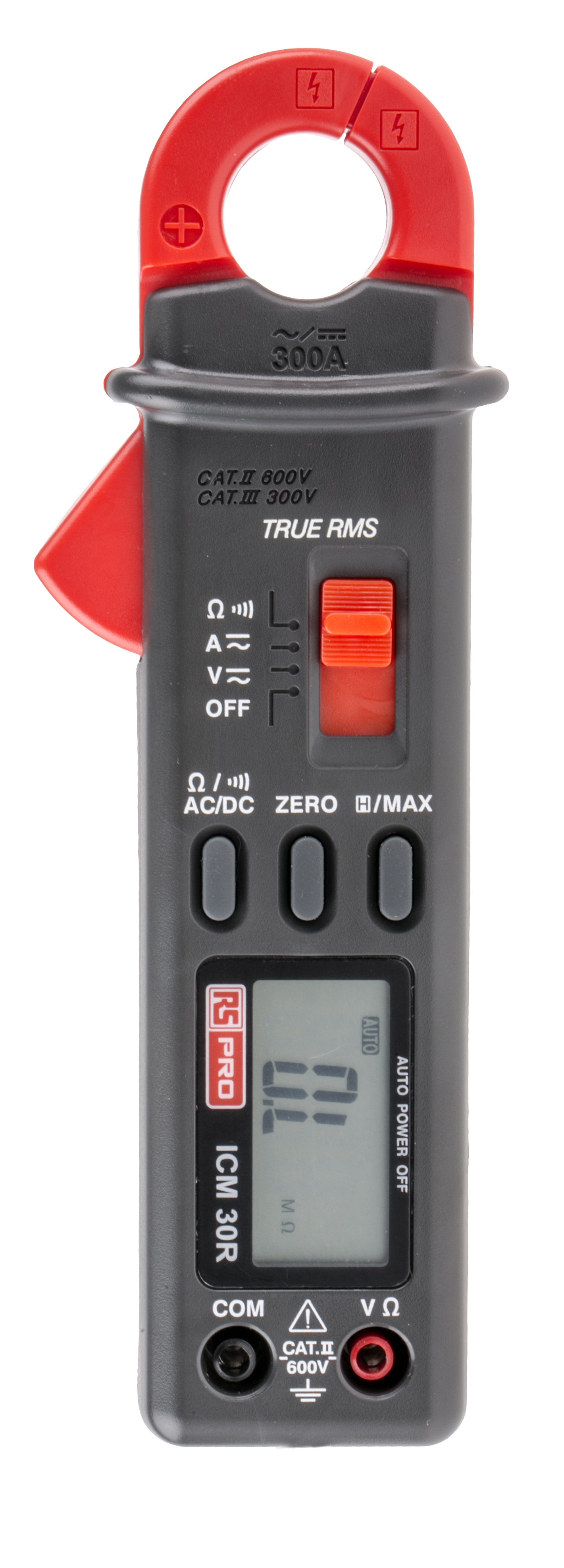 RS PRO ICM30R Clamp Meter, 300A dc, Max Current 300A ac CAT III 300V With UKAS Calibration