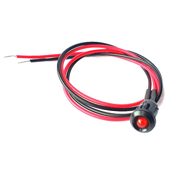 CML Innovative Technologies TA30XXXX Series Red Panel Mount Indicator, 24V dc, 6mm Mounting Hole Size, Lead Wires