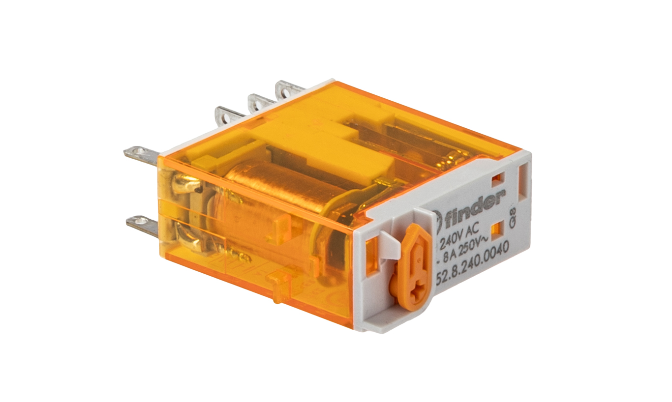 Finder Plug-In Mount Non-Latching Relay, 240V ac Coil, 8A Switching Current, DPDT