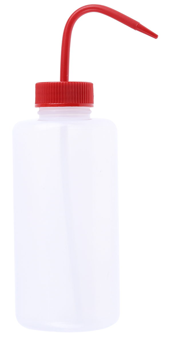 RS PRO 1L LDPE Wide Neck Wash Bottle