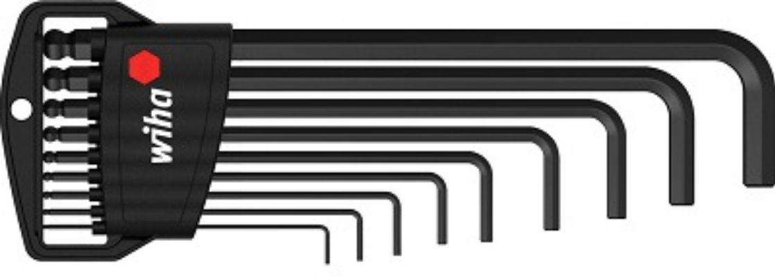 Wiha 10 piece L Shape Imperial Hex Key Set, 1.5 → 10mm