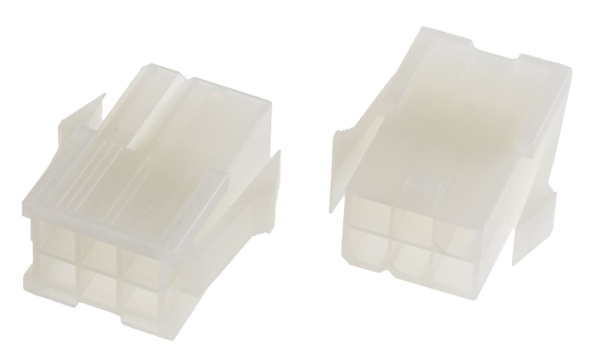 TE Connectivity, VAL-U-LOK Male Connector Housing, 4.2mm Pitch, 6 Way, 2 Row