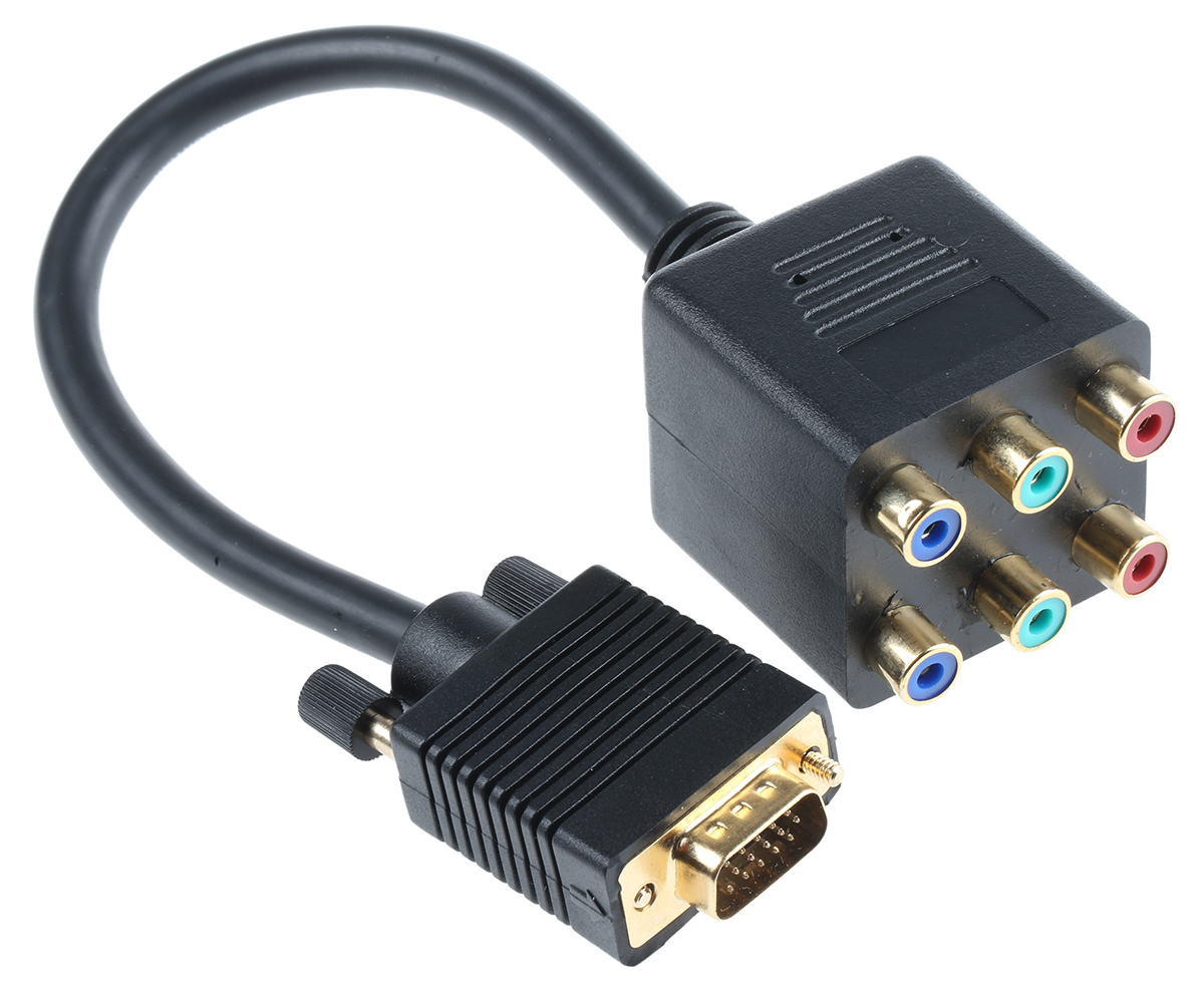 RS PRO AV Adapter, Male VGA to Female Phono