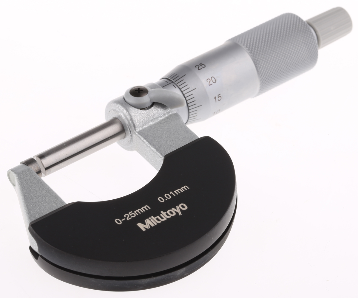 Mitutoyo 102-217 External Micrometer, Range 0 mm →25 mm, With UKAS Calibration