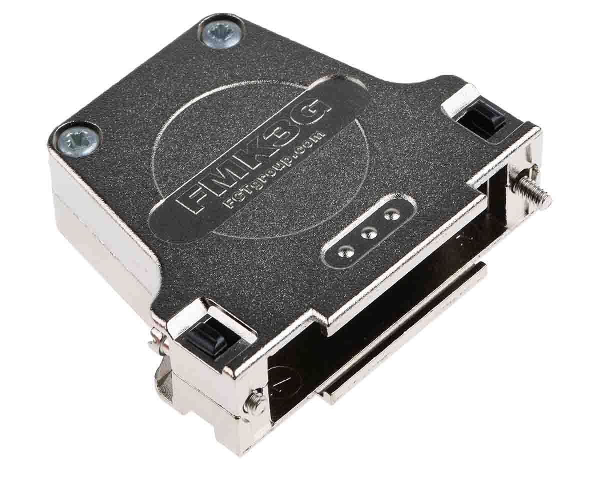 FCT from Molex FMK Series Die Cast Zinc D Sub Backshell, 25 Way, Strain Relief