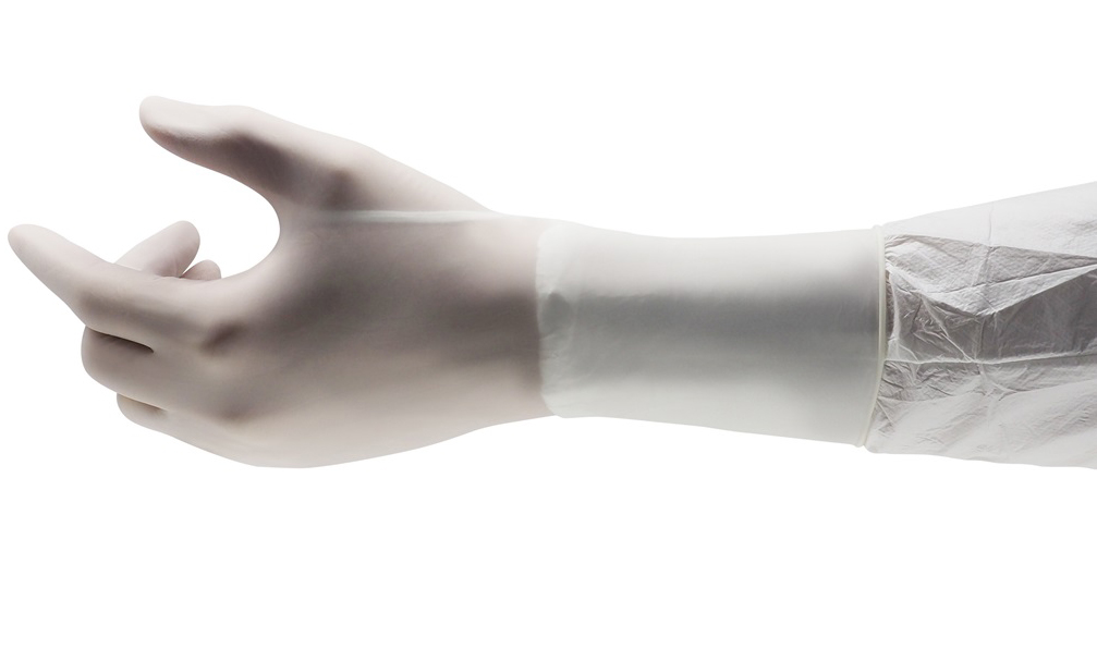 Ansell 93-401 Beige Powder-Free Nitrile Disposable Gloves, Size M, 100 per Pack