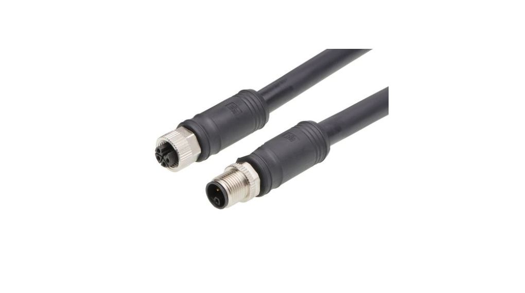 Molex Female 4 way M12 Micro Change to Male 4 way M12 Micro Change Cordset, 10 m