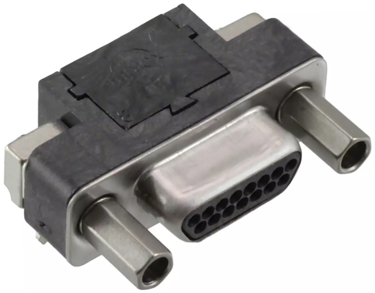 Molex CMD 15 Way Right Angle Through Hole D-sub Connector Plug, 1.27mm Pitch