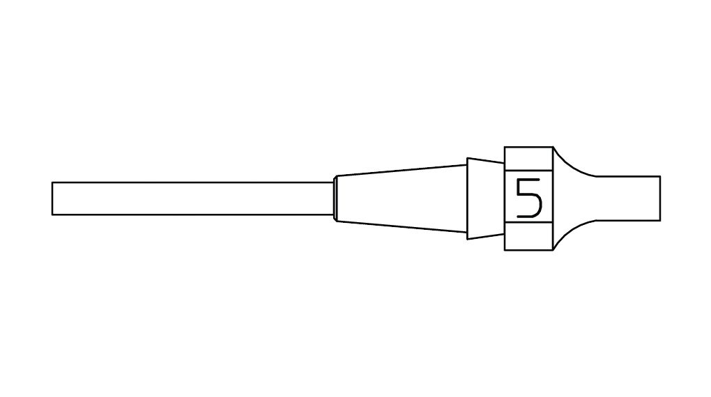Weller 1 XDSL Desoldering Nozzle for use with DSX120, WXDP120, WXDV120 Desoldering Irons