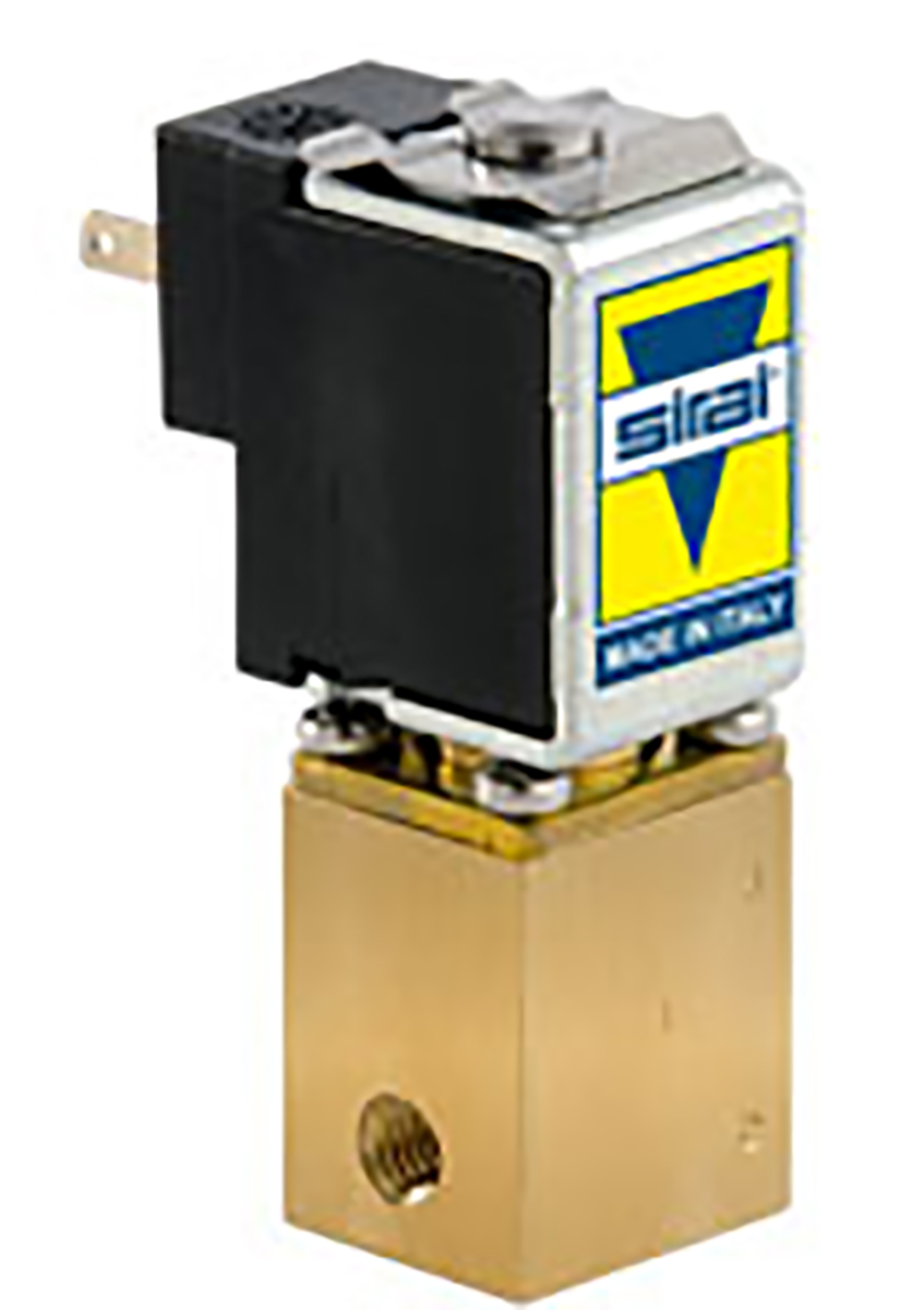 Sirai Solenoid Valve V365B01C-Z031A M5x1,2 V24/DC, 3 Port, NC, 24 V M5, M5