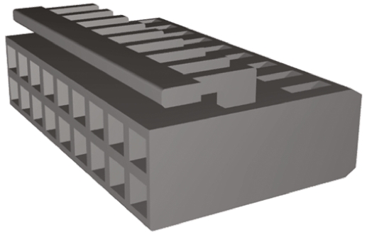 TE Connectivity, AMPMODU MOD IV Female Connector Housing, 2.54mm Pitch, 18 Way, 2 Row