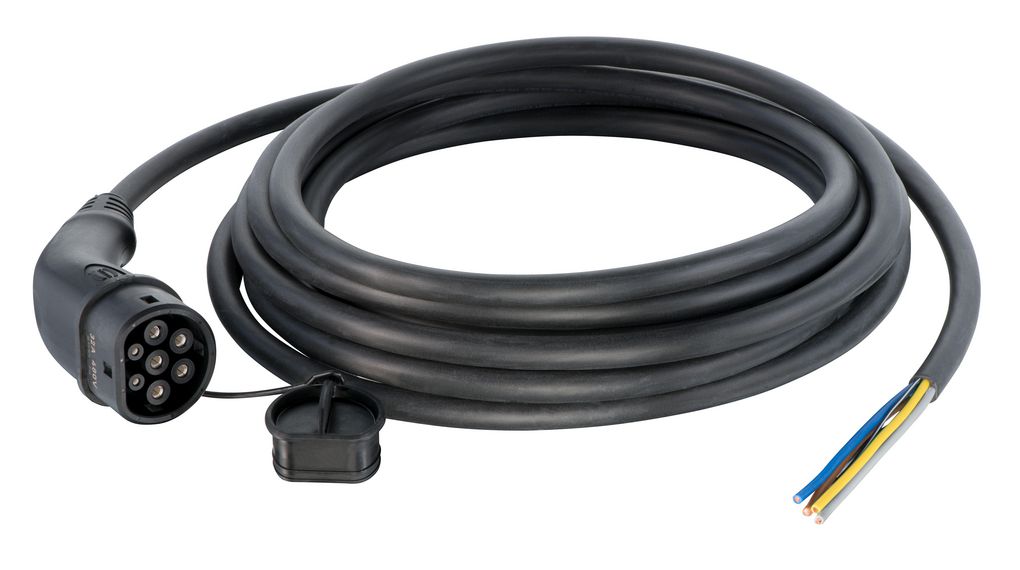 HARTING 32 A Mode 3, Type 2, EV Charging Cable 7.5m