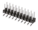 TE Connectivity AMPMODU MOD II Series Right Angle Through Hole Pin Header, 34 Contact(s), 2.54 mm Pitch, 2 Row,