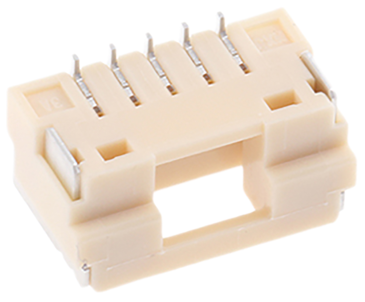 Molex CLIK-Mate Series Right Angle Surface Mount PCB Socket, 5-Contact, 1-Row, 1.25mm Pitch, Solder Termination