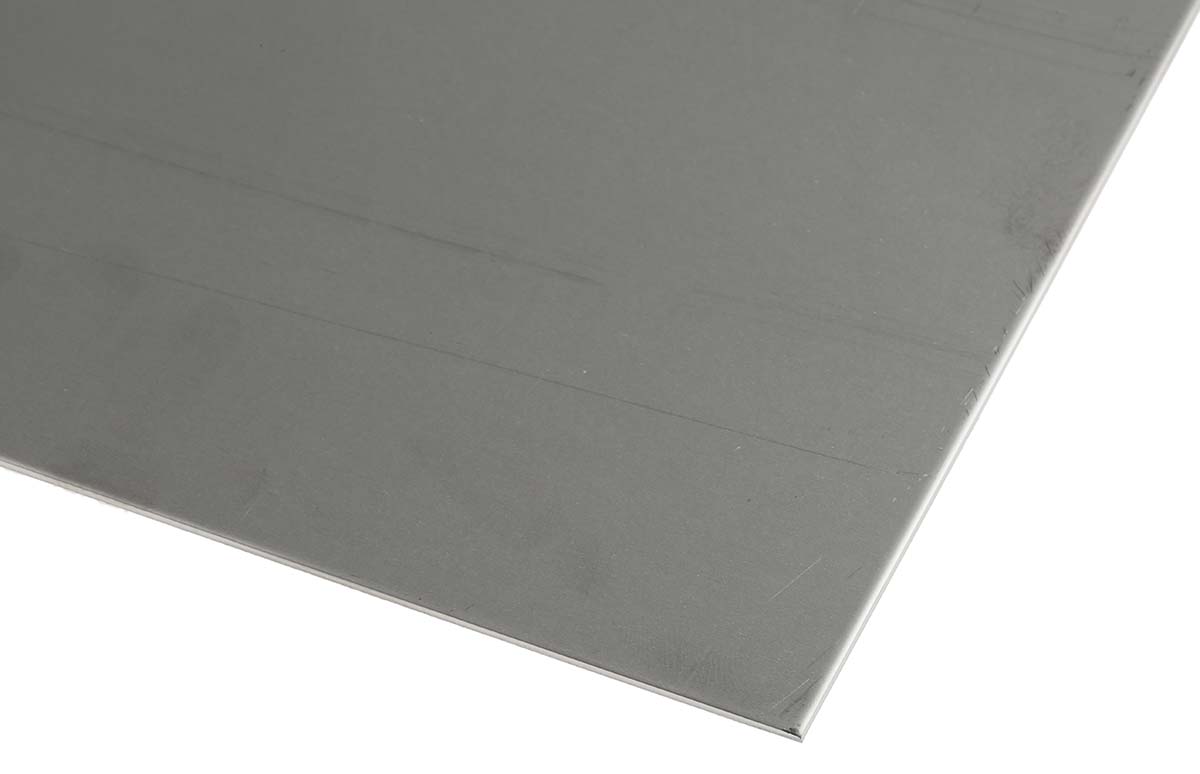 RS PRO Stainless Steel Metal Sheet 500mm x 300mm, 1.5mm Thick