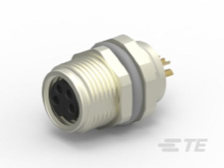 TE Connectivity Circular Connector, 4 Contacts, M8 Connector, Socket, Female, IP67, T4 Series