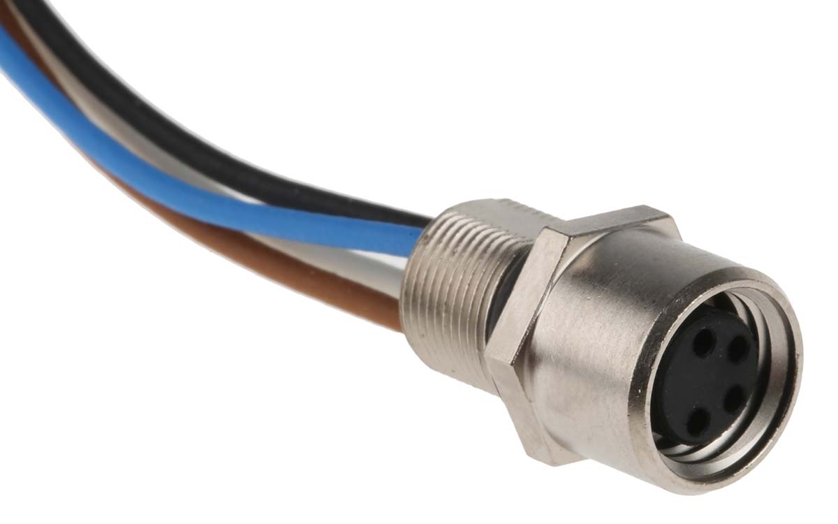 binder Male 34 way M8 to Female 34 way M8 Sensor Actuator Cable, 5 m