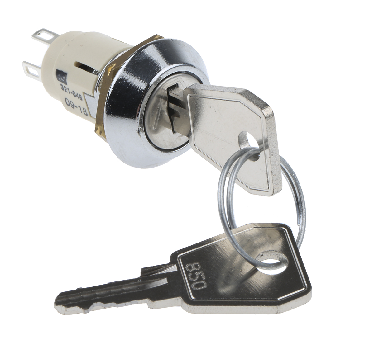 Lorlin Key Switch, SP-CO, 1 A @ 24V ac dc / 115V ac 2-Way Common-Key