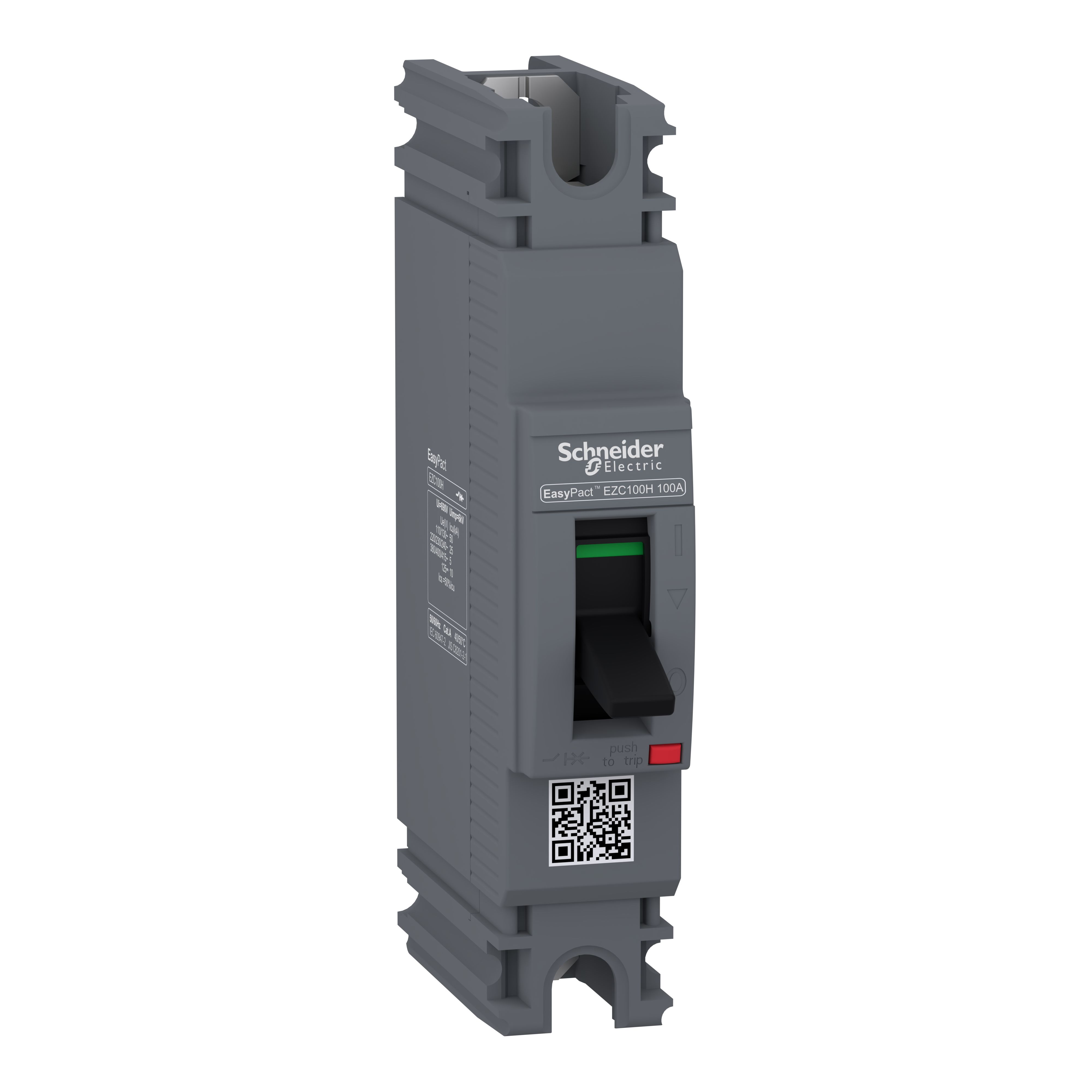 Schneider Electric, EasyPact MCCB 1P 15A, Breaking Capacity 5 kA, Fixed Mount