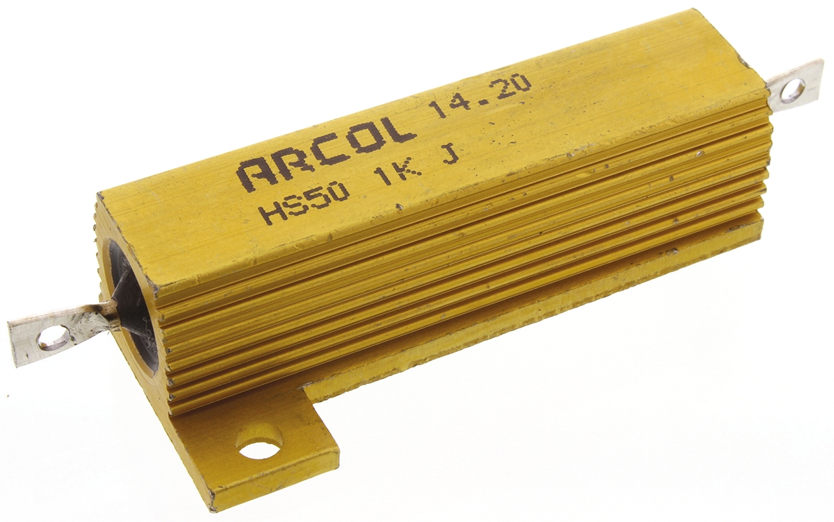 Arcol, 1kΩ 50W Wire Wound Chassis Mount Resistor HS50 1K J ±5%
