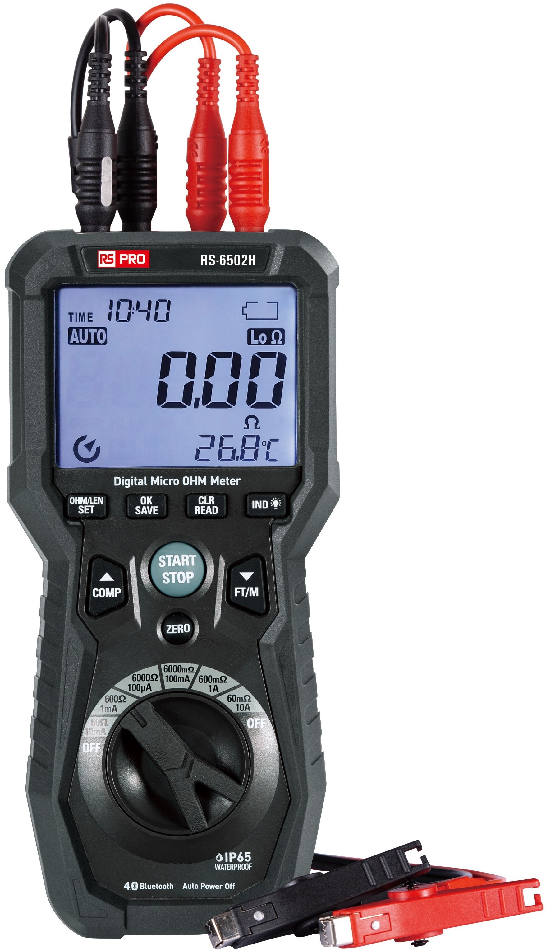 RS PRO RS-6202H Handheld Ohmmeter, 6000 Ω Max, 4 Wire