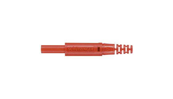 Schutzinger Red Male Banana Connector, 10A, 600V