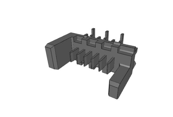 Molex 90814 Series Vertical Surface Mount PCB Header, 6 Contact(s), 1.27 mm Pitch, 1 Row, Unshrouded