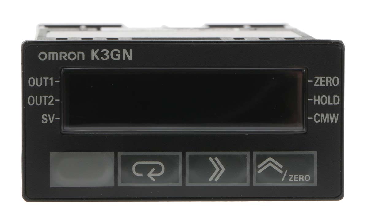 Omron K3GN 7 Segment LCD Digital Panel Multi-Function Meter for Current, Pulse, Voltage, 22.2mm x 45mm