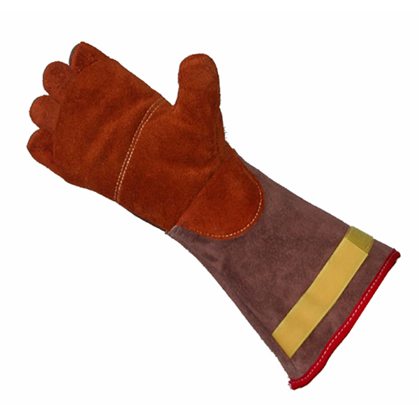 Liscombe Brown Leather Work Gloves, Size 16 in