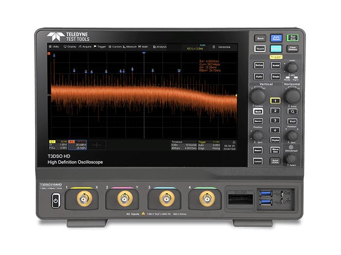 Teledyne LeCroy T3DSO3000HD Series, 200MHz Bench Digital Oscilloscope, 4 Analogue Channels, 16 Digital Channels