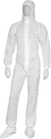 Delta Plus White Disposable Coverall, M