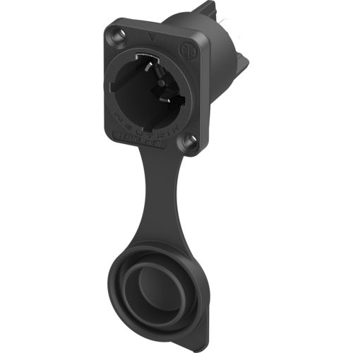 Neutrik Europe Mains Plug & Socket, 16A Black, Cable Mount Polyamide Plug-In, 250 V