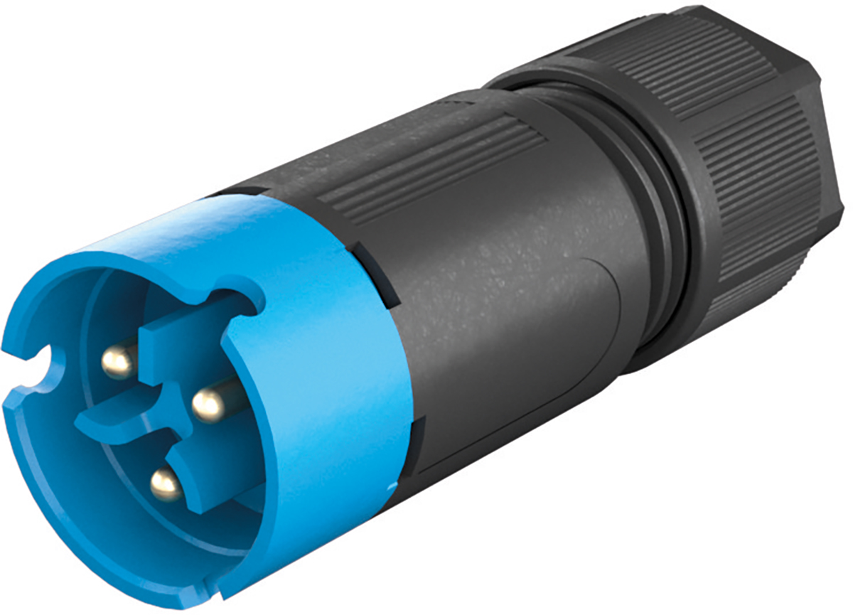 Wieland RST 08i2/3 Series Circular Connector, 2-Pole, Male, Cable Mount, 8A, IP66, IP68, IP69