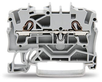 WAGO 2002-1201 TOPJOB S, 2002 Series Grey, 2.5mm², Single-Level, Push-In Cage Clamp Termination, ATEX, IECEx
