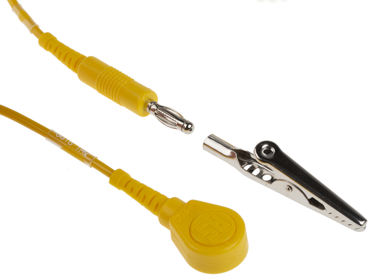 RS PRO ESD Grounding Cord With 10 mm Socket
