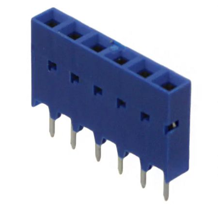 Amphenol Communications Solutions Surface Mount PCB Socket, 7-Contact, 1-Row, 2.54mm Pitch