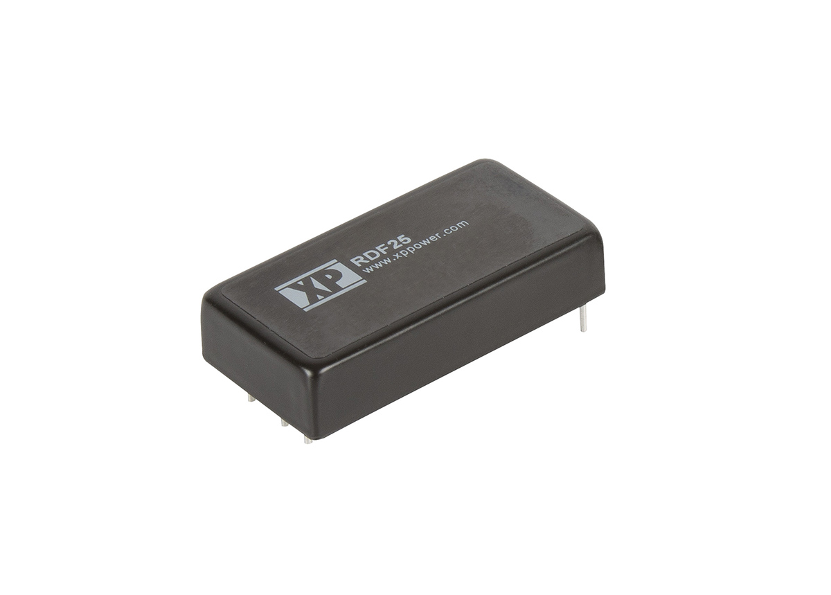XP Power RDF25 DC-DC Converter, 24V dc/ 1A Output, 16 → 160 V dc Input, 25W, Through Hole, +100°C Max Temp -40°C