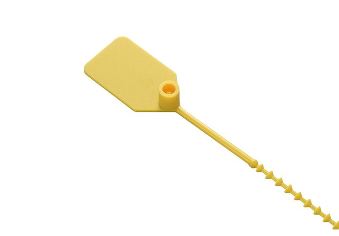 RS PRO Cable Ties, 191.5mm x 2.9mm, Yellow Nylon, Pk-100