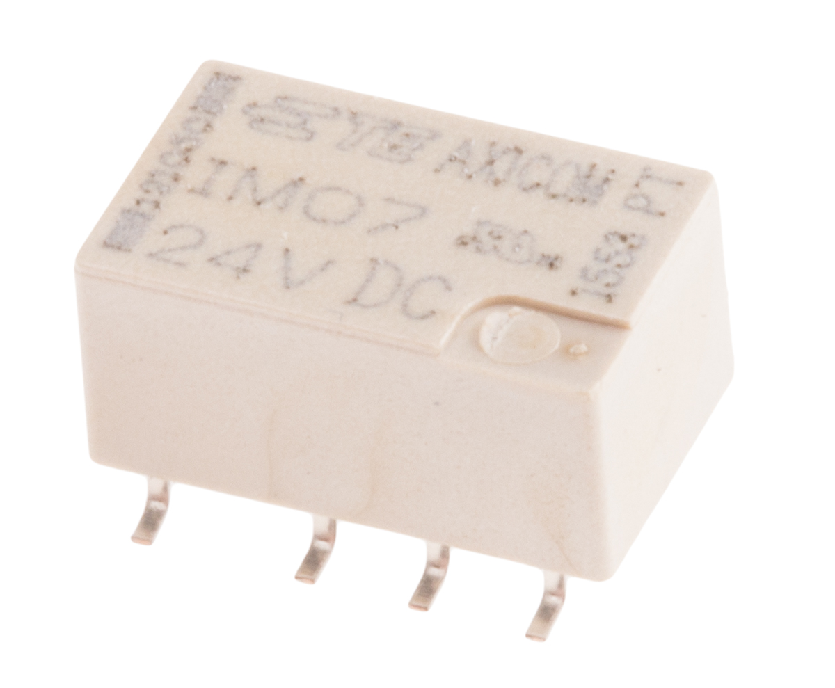 TE Connectivity Surface Mount Signal Relay, 24V dc Coil, 2A Switching Current, DPDT