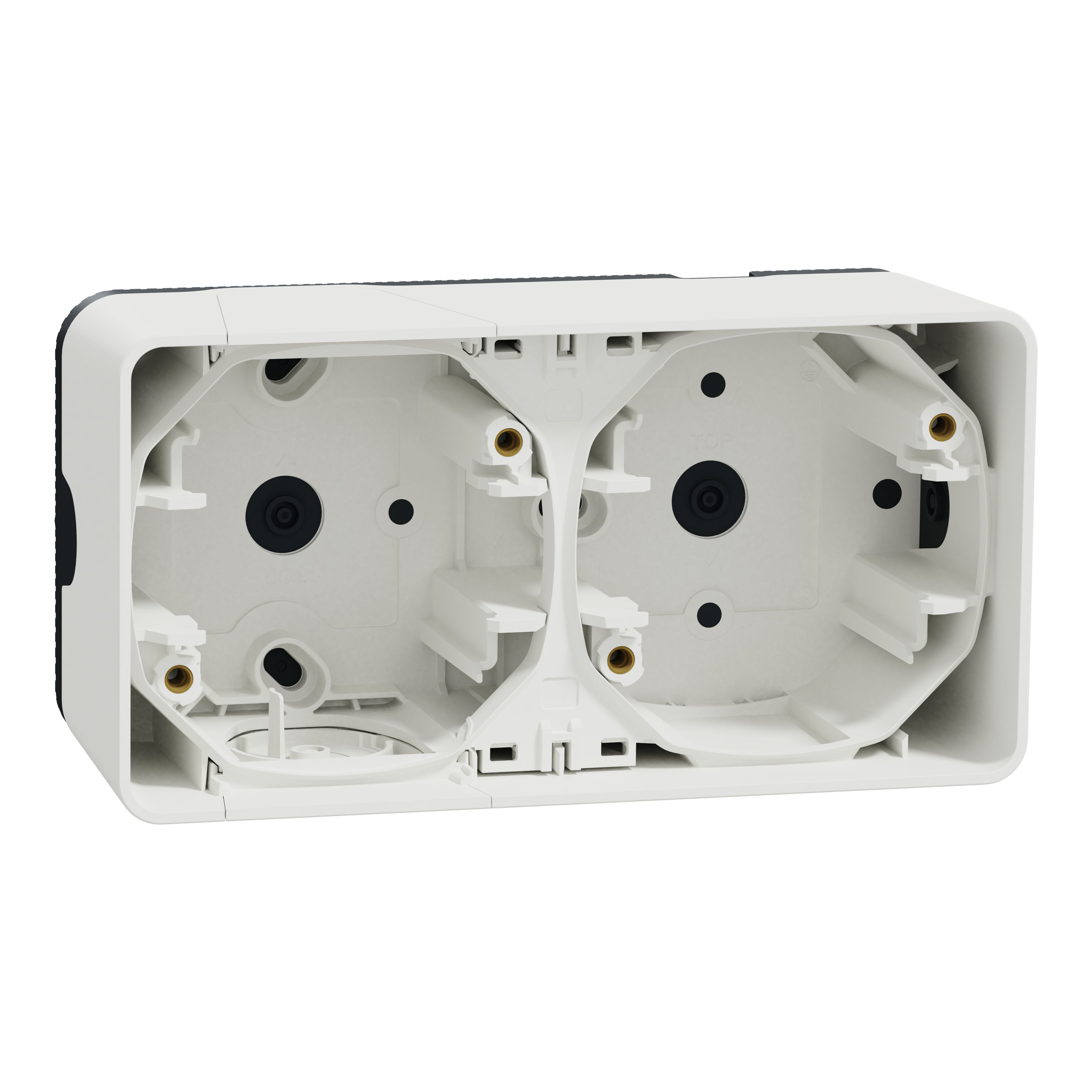 Schneider Electric White 2 Gang Plug Socket, Indoor, Outdoor Use